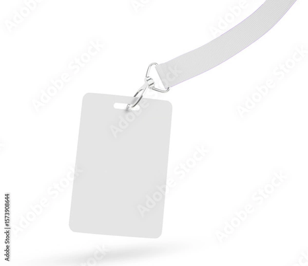 Obraz White ID Card with Ribbon
