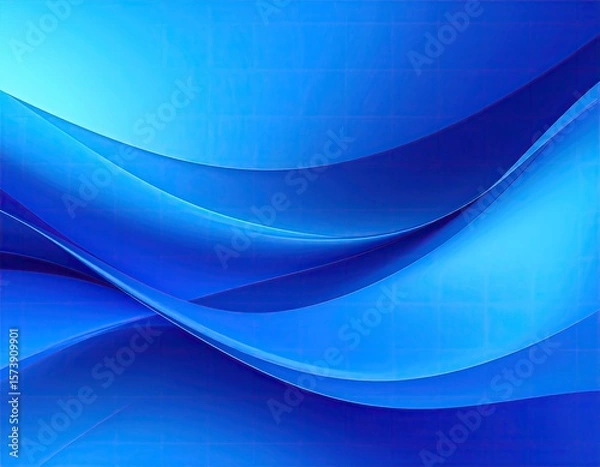 Fototapeta Abstract blue waves on grid