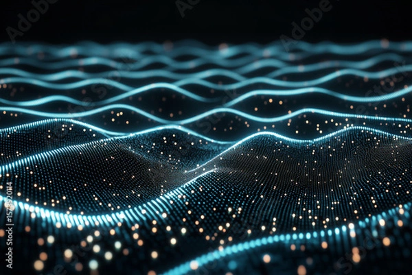 Obraz abstract blue background with waves