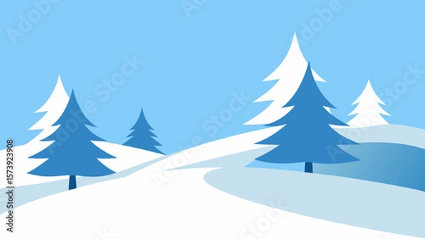 Obraz winter landscape with trees