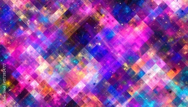 Fototapeta Abstract colorful diamond pattern
