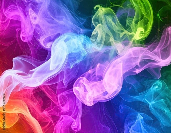 Fototapeta Abstract colorful smoke