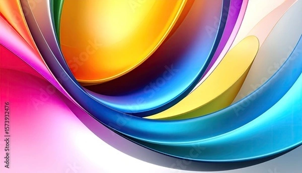 Fototapeta Abstract colorful swirl design