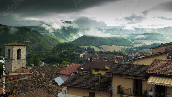 Fototapeta view of cascia in umbria