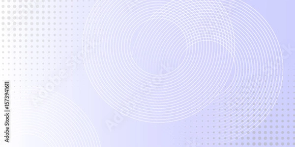 Fototapeta White abstract background. Modern circle lines pattern. Futuristic concept. Minimal geometric design.