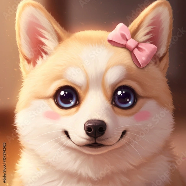 Obraz Cute Anime Dog