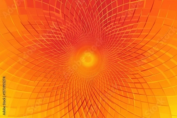 Fototapeta Abstract Sunburst Design: A mesmerizing, vibrant abstract design captures a sense of energy and movement with a sunburst motif, creating a focal point that evokes warmth and dynamism.