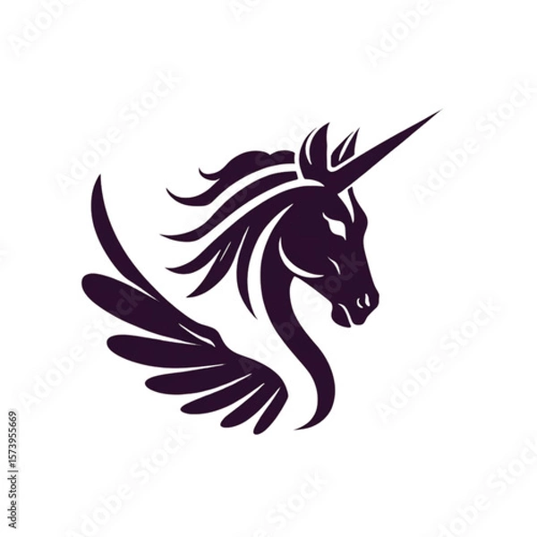Fototapeta vector image of an abstract horse