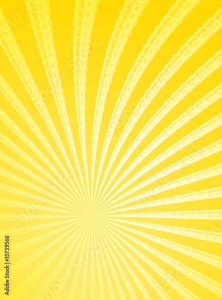 Fototapeta Yellow twisted rays background