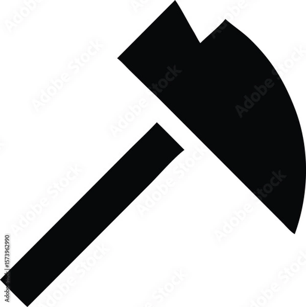 Fototapeta Axe Emblem: A striking, minimalist graphic of a axe. Clean lines and bold contrast against the background. Captures power and functionality.