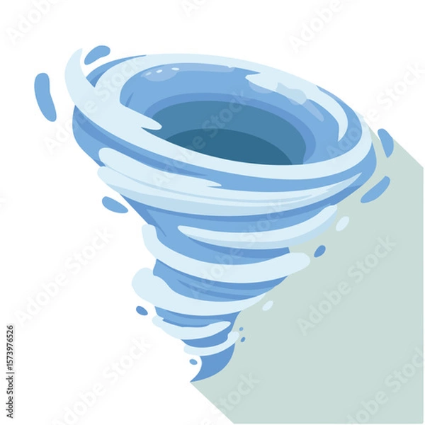 Obraz Cute hurricane flat vector