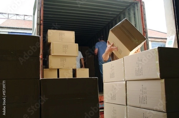 Obraz déchargement de camion