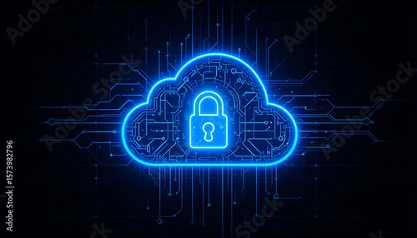 Fototapeta Data Security Concept Icons Representing Cybersecurity, Digital Protection, and Information Privacy