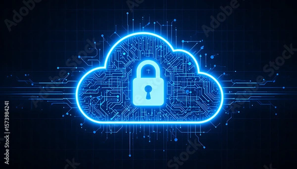 Fototapeta Data Security Concept Icons Representing Cybersecurity, Digital Protection, and Information Privacy