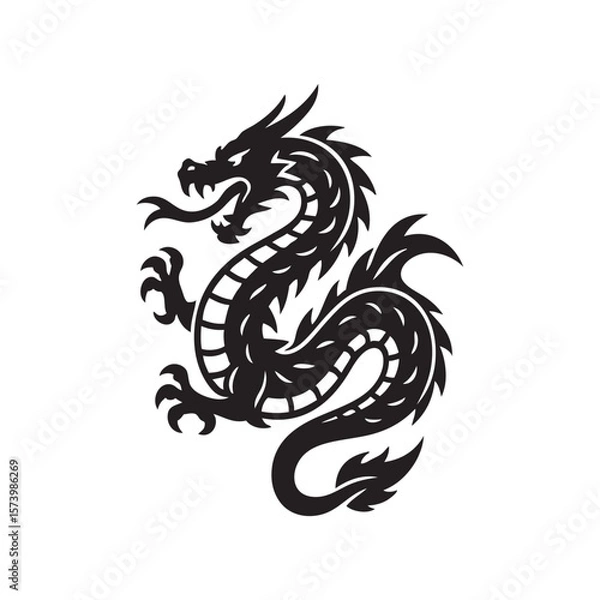Obraz chinese dragon tattoo