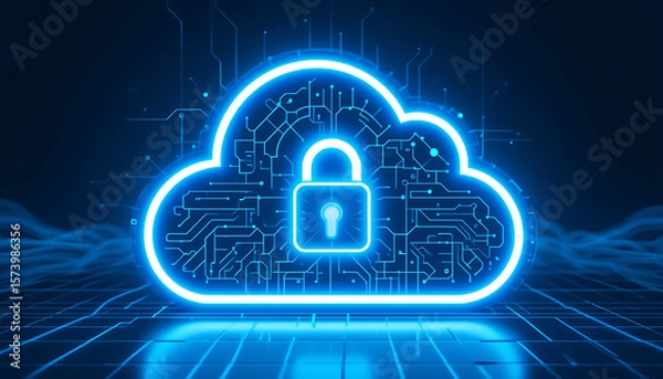 Fototapeta Data Security Concept Icons Representing Cybersecurity, Digital Protection, and Information Privacy