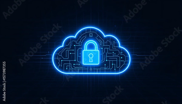 Fototapeta Data Security Concept Icons Representing Cybersecurity, Digital Protection, and Information Privacy