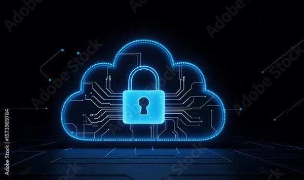 Fototapeta Data Security Concept Icons Representing Cybersecurity, Digital Protection, and Information Privacy
