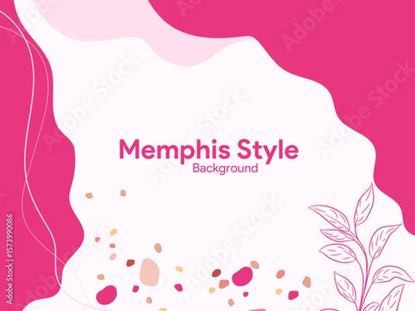 Obraz Simple Memphis Style Background Template