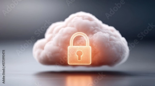 Obraz Data on cloud for commercial use, symbolizing business digital transformation, data security, and advanced cloud technology.