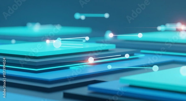 Fototapeta Minimal Abstract Technology Background with Digital Circuit Lines for Business and Innovation Themes