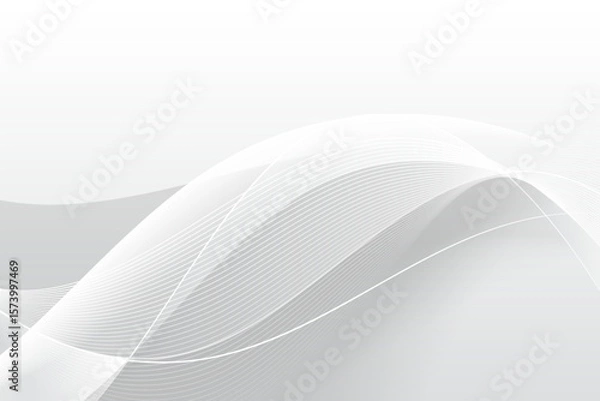Obraz abstract gray and white background. silhouette design elements
