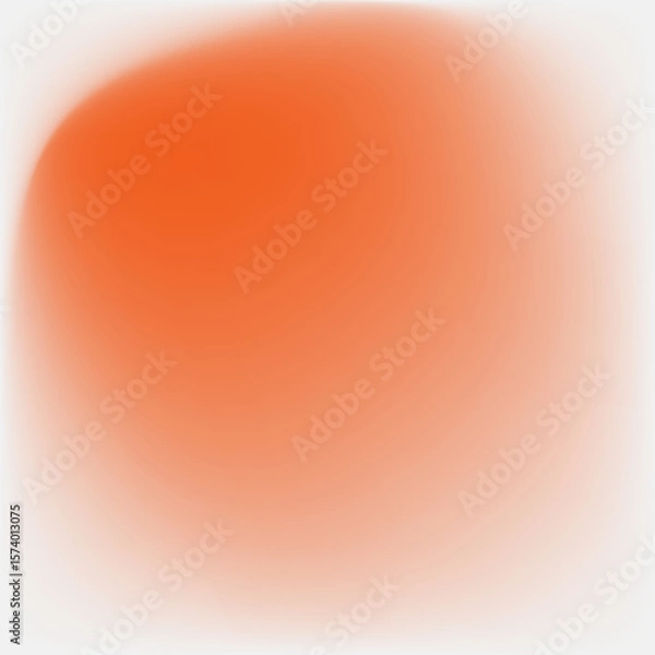 Fototapeta Orange circle mesh element with gradient and blur effect. Soft shape on white background