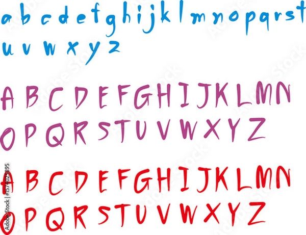 Fototapeta vector illustration of a colorful alphabet