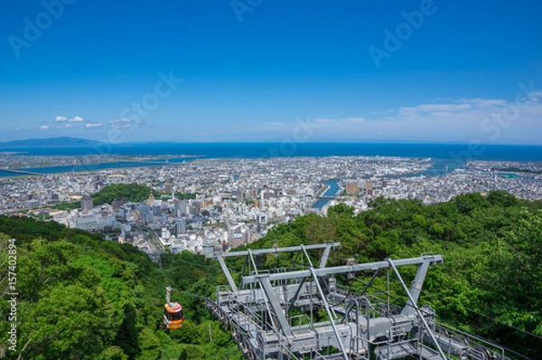 Obraz 徳島県徳島市街並み　眉山公園から撮影