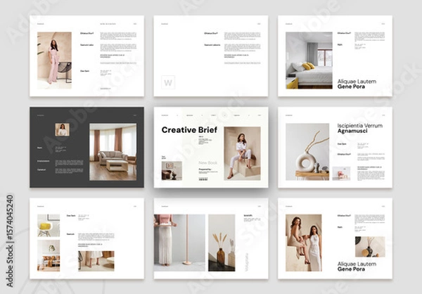 Obraz Creative Brief Landscape Brochure Template