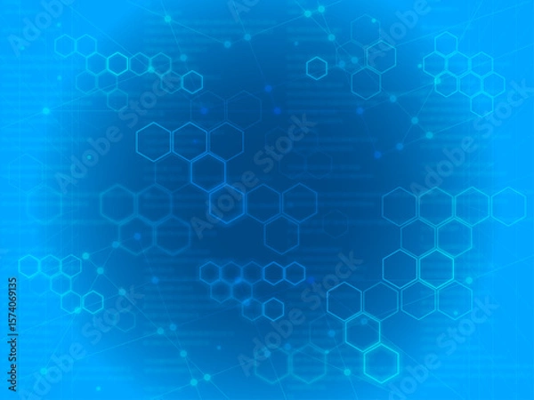 Fototapeta Cyber ​​material_background image_blue