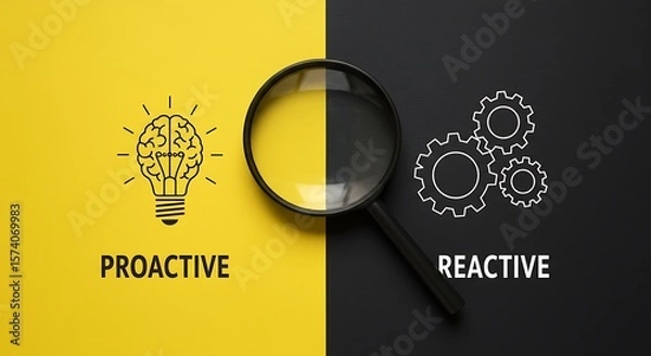 Fototapeta Understanding Proactive and Reactive Approaches in Business and Life Strategies