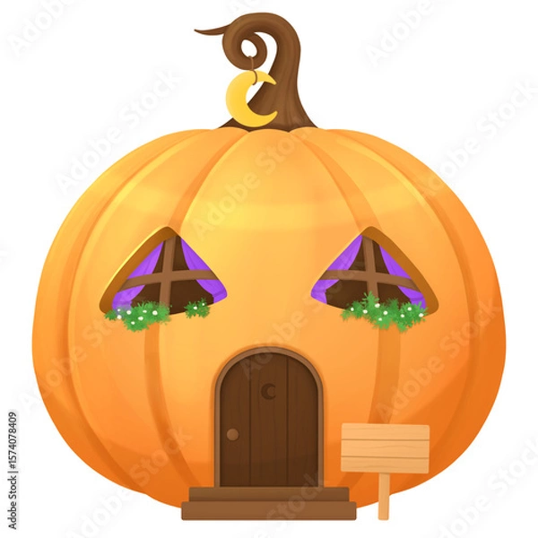 Obraz Halloween Pumpkin House