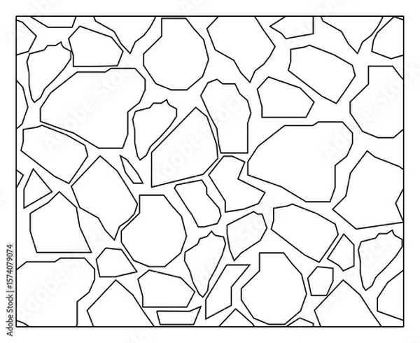 Fototapeta Polygonal stone slab seamless vector texture