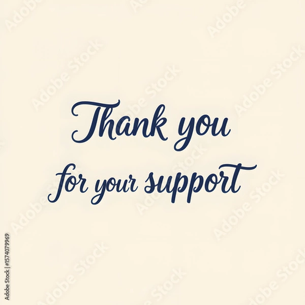 Fototapeta Expressing Gratitude A Thank You for Your Support Design