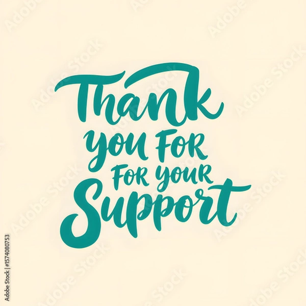 Fototapeta Thank You for Your Support A Handwritten Gratitude Message