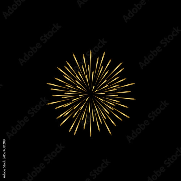 Fototapeta Golden Fireworks Burst A Celebration of Light and Sparkle