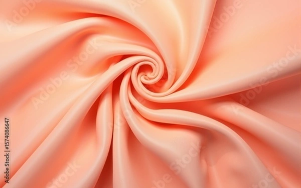 Obraz Background texture of orange pink woven fabric for wear made of soft cotton. Spring and summer season. High quality