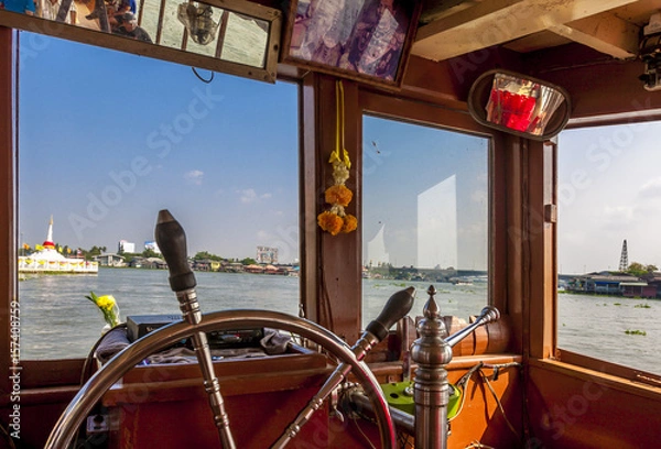 Obraz Inside wheel House on the River