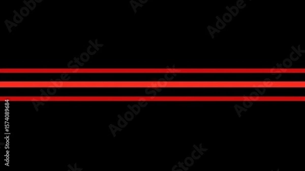 Fototapeta Abstract Digital Background Featuring Bold Red Lines on Black Canvas Creating a Modern Design