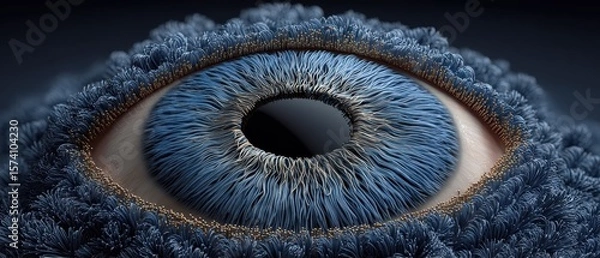 Fototapeta A strikingly detailed close-up of a human eye, showcasing the intricate patterns and textures of the iris and pupil, highlighting the beauty and complexity of human anatomy.