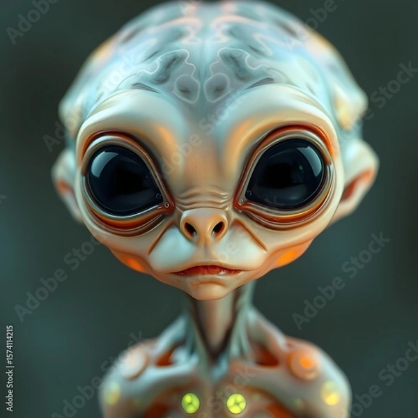 Fototapeta green alien face