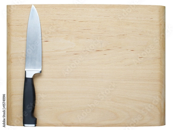 Obraz Kitchen Knife on Cutting Board