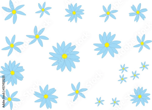 Fototapeta seamless pattern with flowers