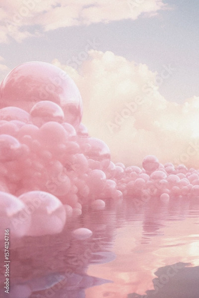 Fototapeta Pink Soft Feather Texture