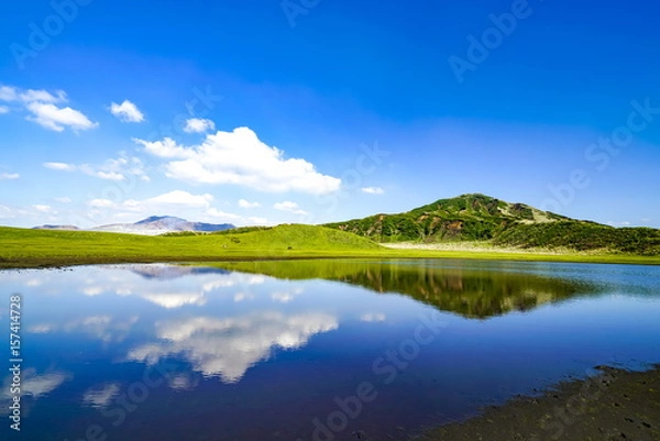 Obraz 烏帽子岳　阿蘇中岳