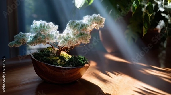 Obraz Miniature Bonsai Tree in Sunlight