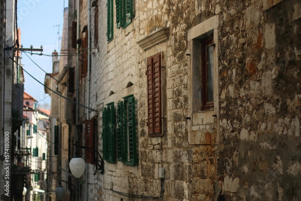 Obraz Traditional Mediterranean architecture in Sibenik, Croatia.