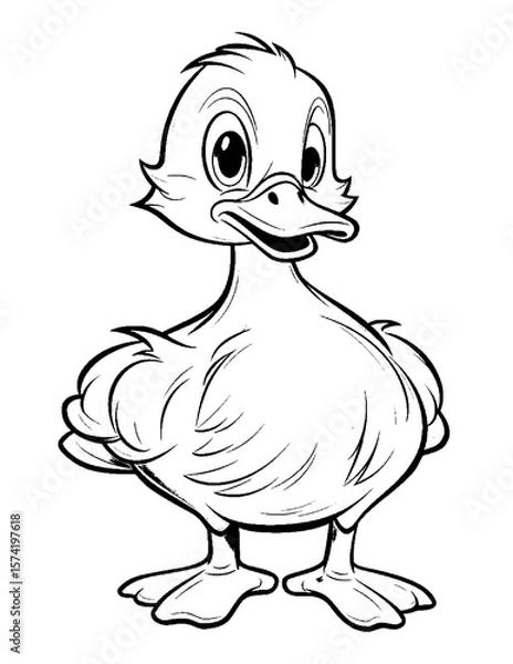 Obraz cute duck coloring pages