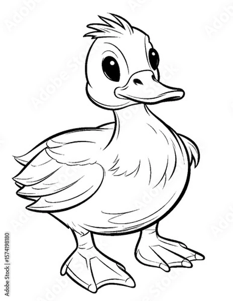 Fototapeta cute duck coloring pages